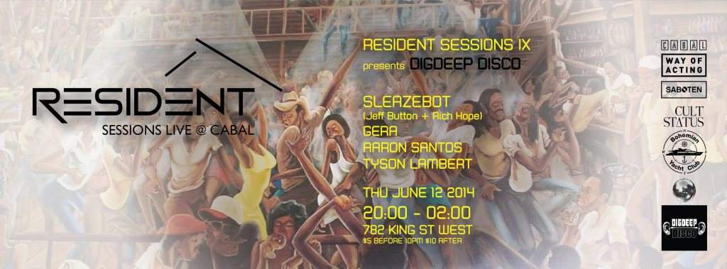 Resident Sessions presents Digdeep Disco - フライヤー表