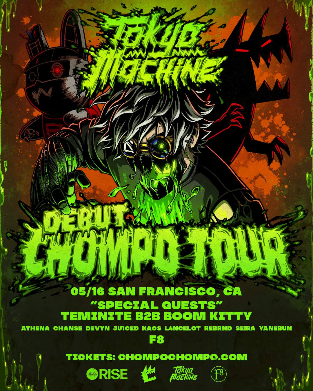TOKYO MACHINE - DEBUT CHOMPO TOUR at F8 1192 Folsom, San Francisco