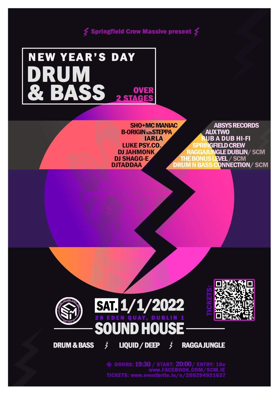 New Years Day Drum and Bass ( at The Sound House ) Still ON w 50% Capacity - Página trasera