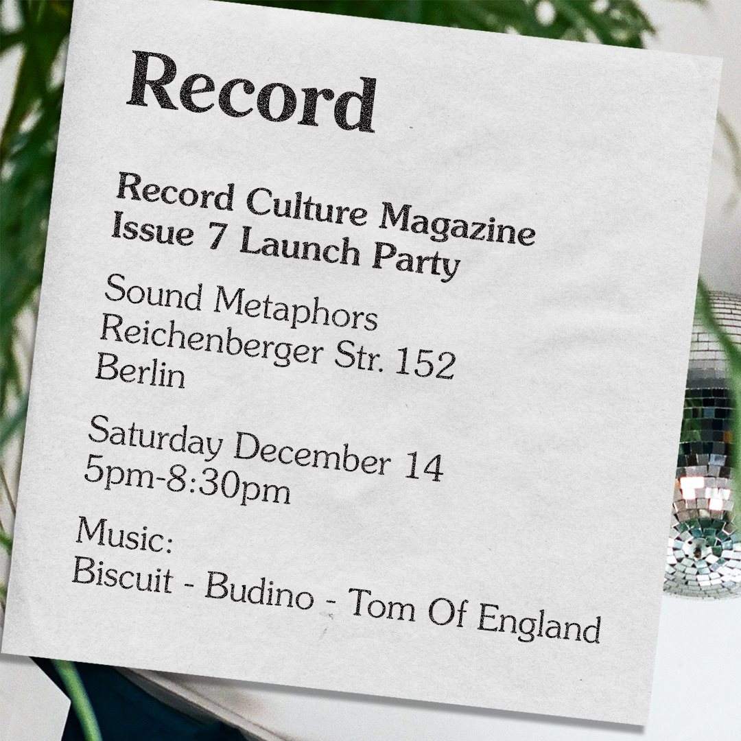 Record Issue 7 Launch Party - フライヤー表