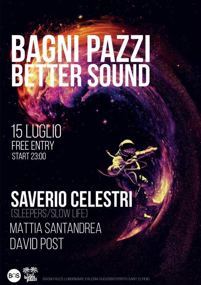 Better Sound presents Saverio Celestri - フライヤー表