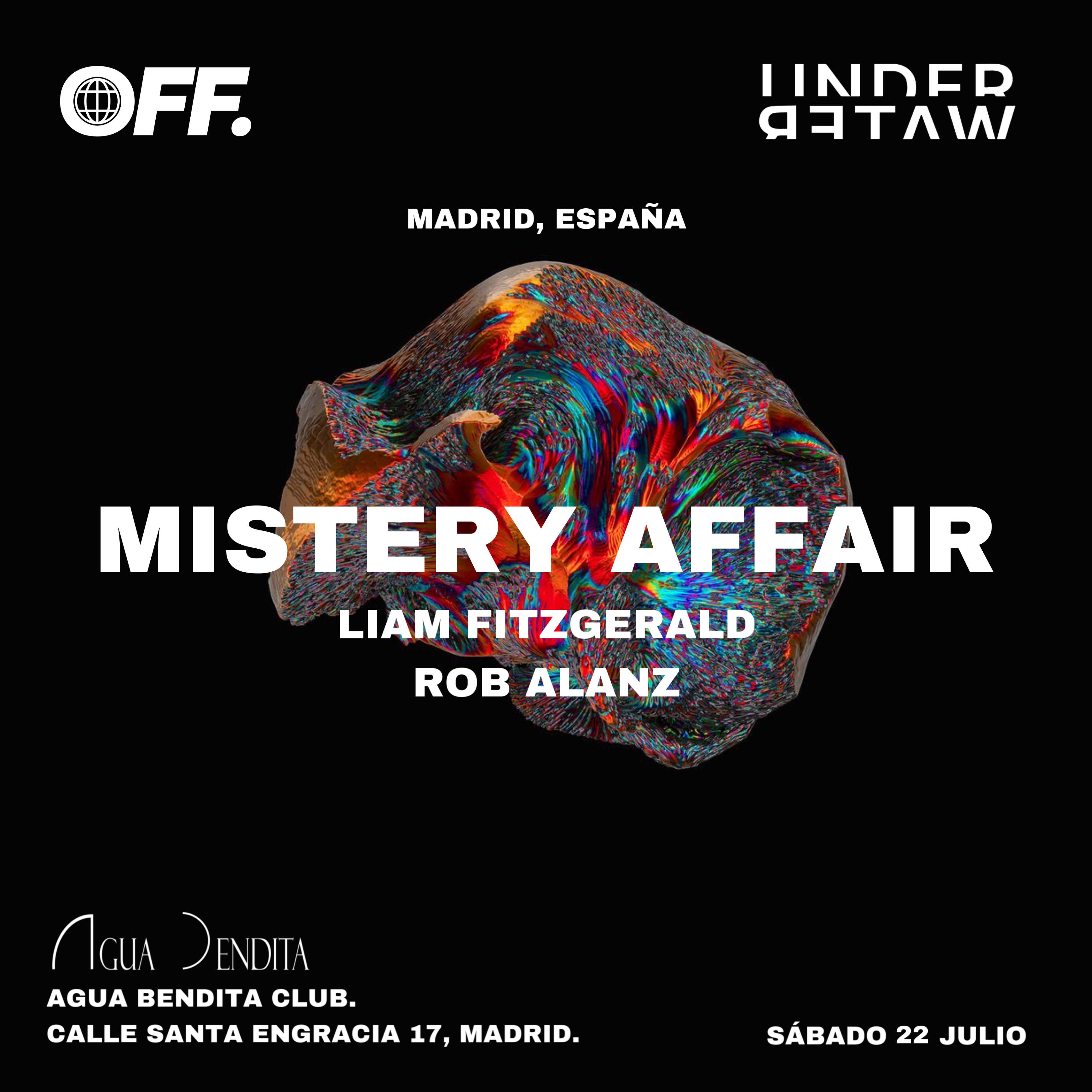 Mistery Affair + Liam Fitzgerald en Agua Bendita Club - フライヤー表