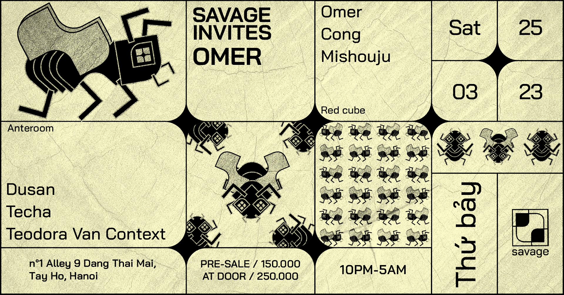 Savage Invites Omer - フライヤー裏