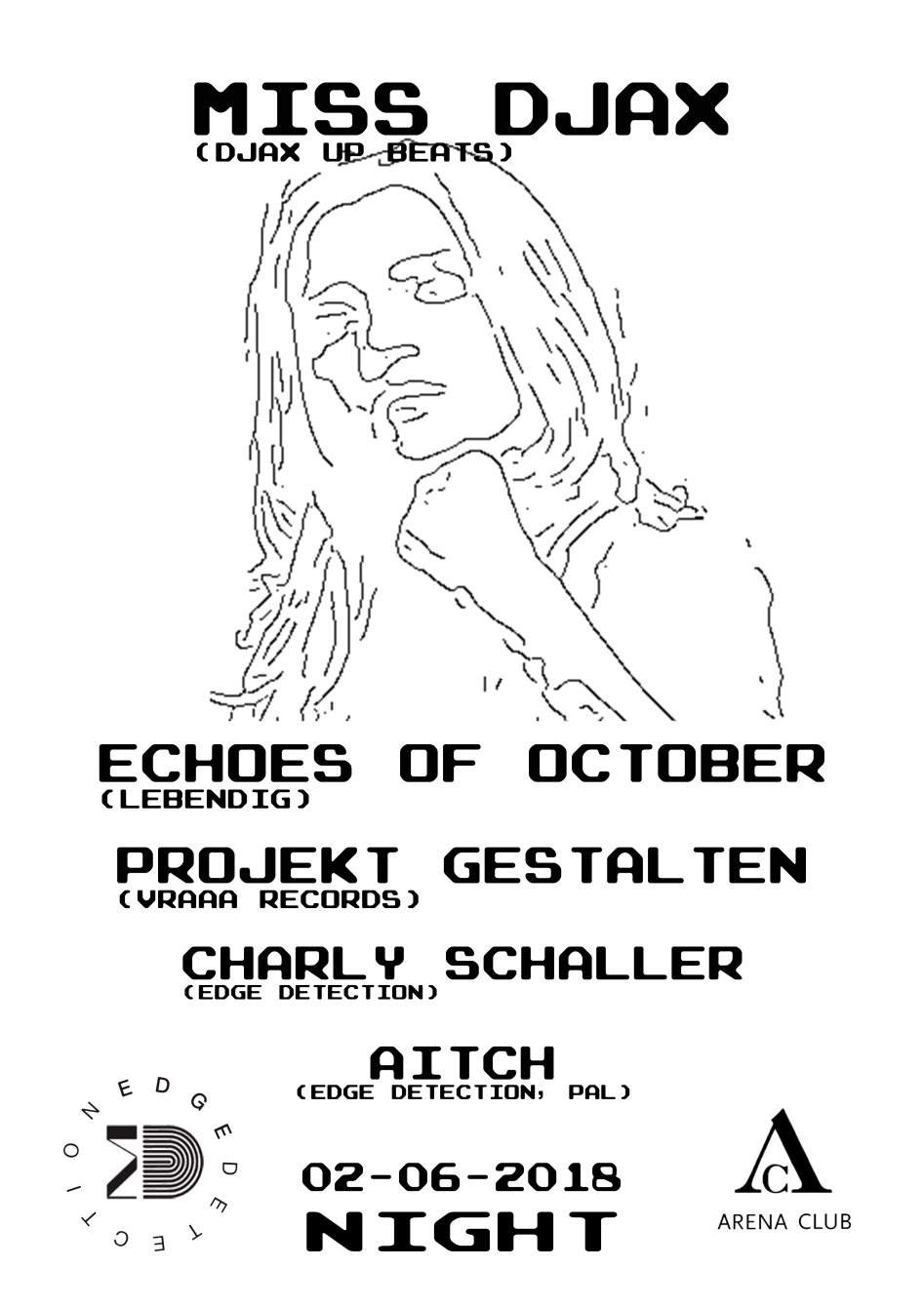 Edge Detection with Miss Djax, Echoes of October - Página trasera