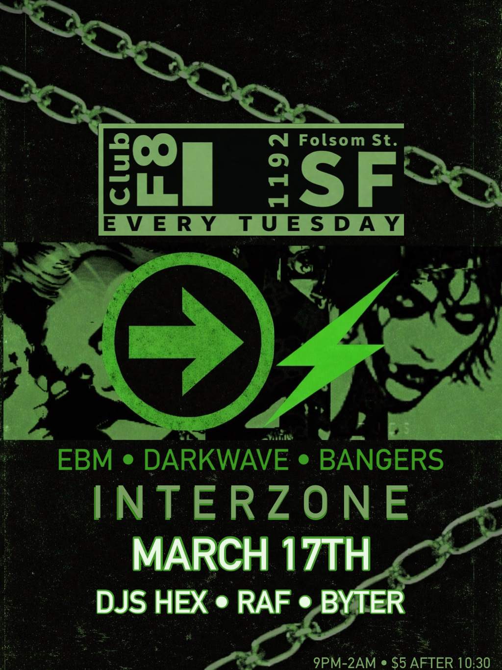 INTERZONE Darkwave Tuesdays: EBM, Bangers, and Classics night at