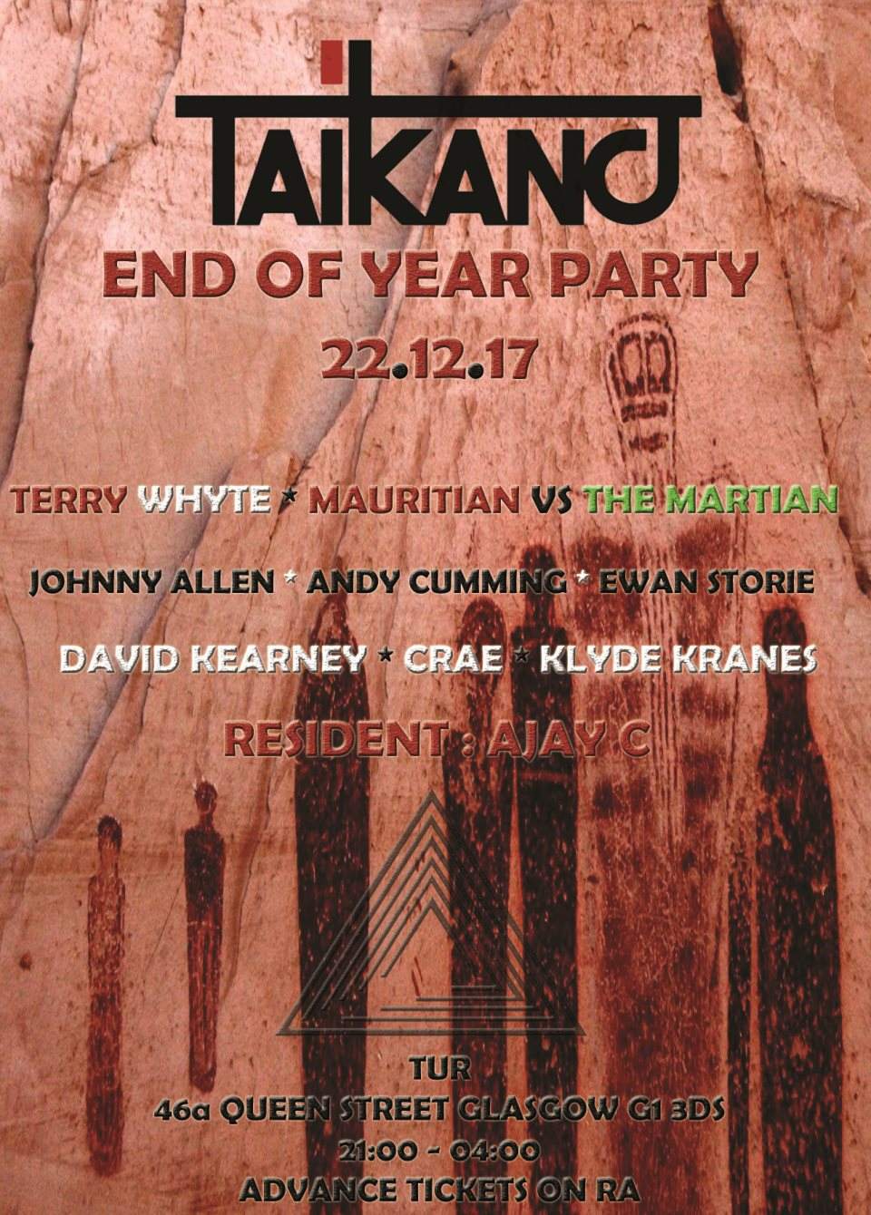 Taikano End Of Year Party with Terry Whyte/Johnny Allen/Ewan Storie - Página frontal