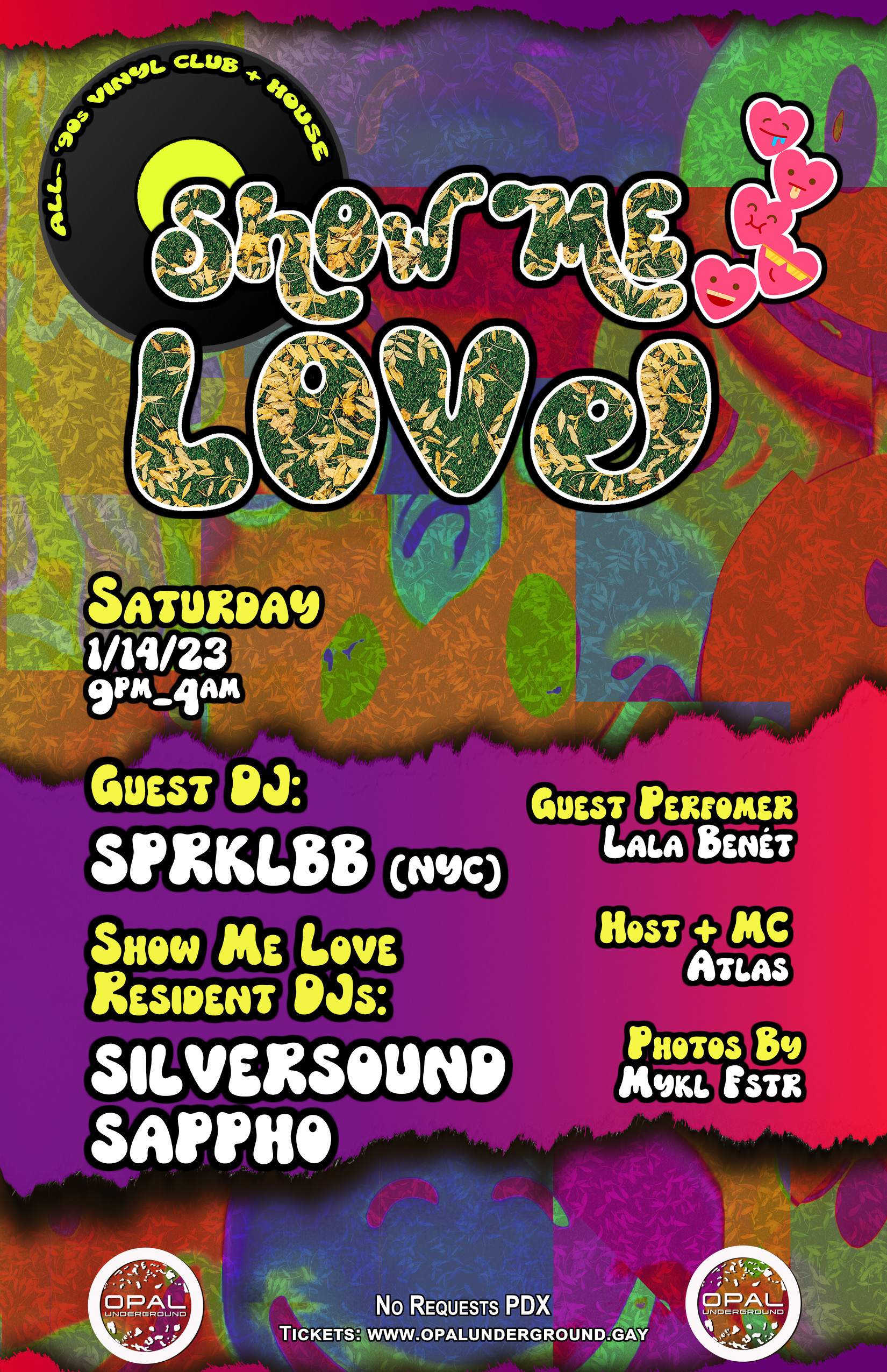Show Me Love: All 90s Queer House and Club featuring SPRKLBB (NYC) - フライヤー表