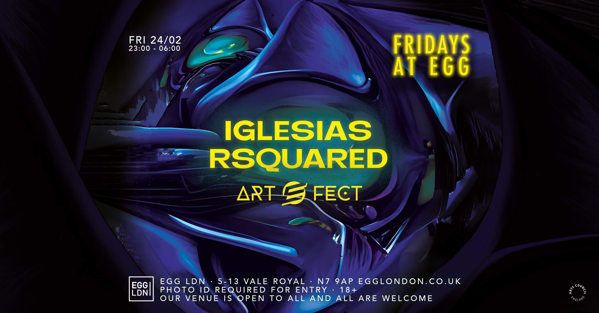 Fridays at EGG: Iglesias, RSquared & Art e Fect - Página frontal