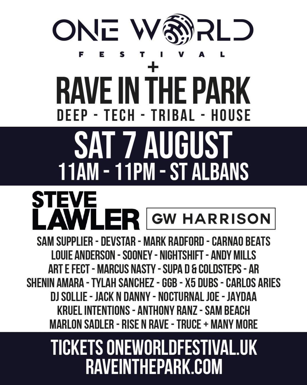 Rave In The Park X One World Fstvl en Springfield Farm, South + East