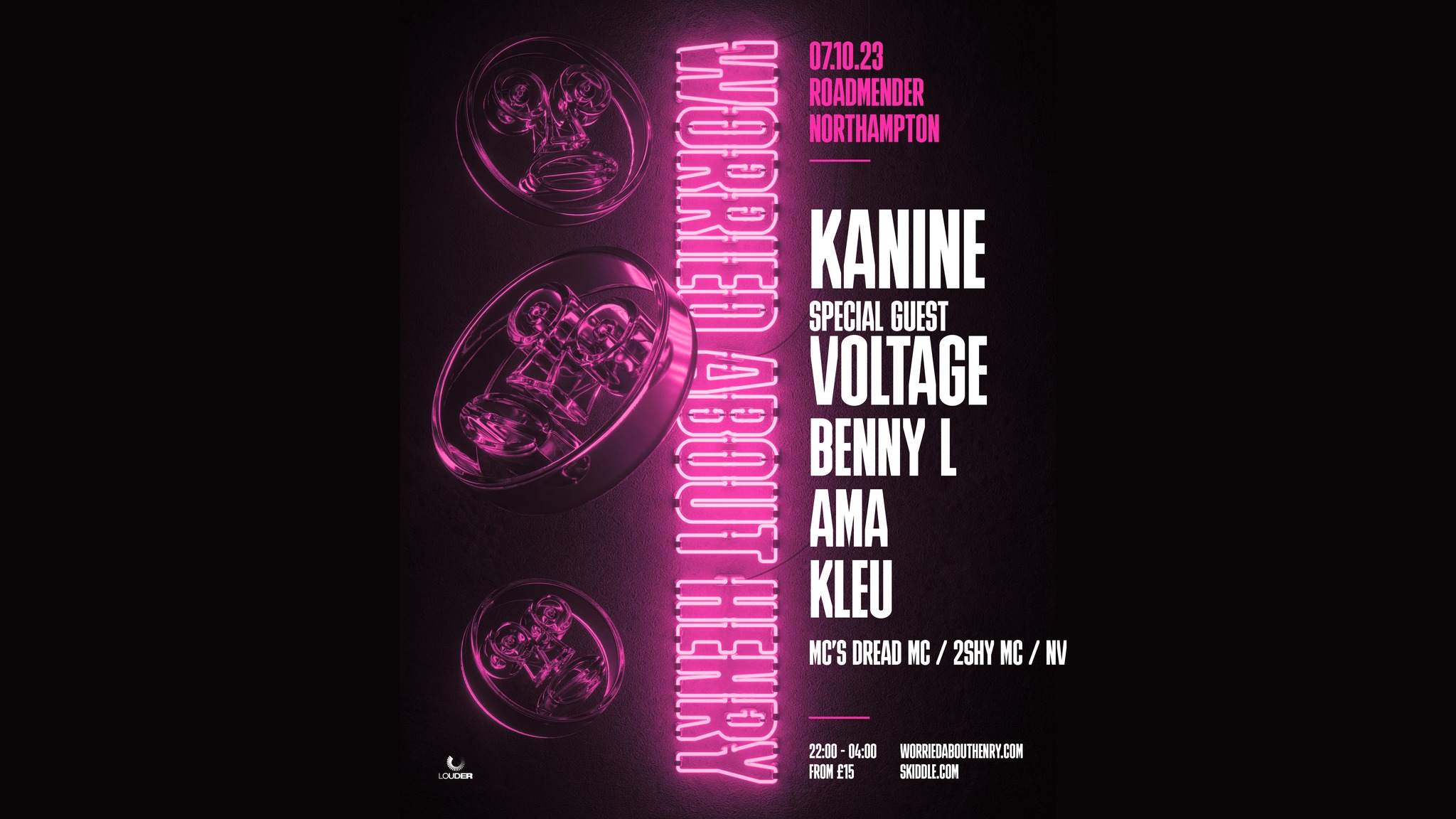 Worried About Henry presents: Kanine, Voltage, Benny L - フライヤー表
