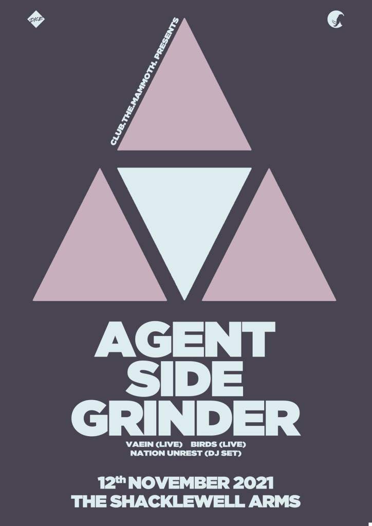 Agent Side Grinder, Vaein, Birds, Nation Unrest (DJ) - フライヤー表