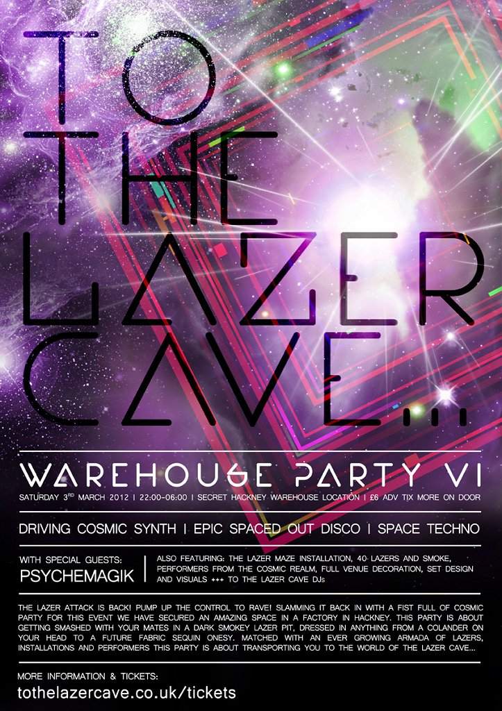 To The Lazer Cave... Warehouse Party 6 - Página trasera