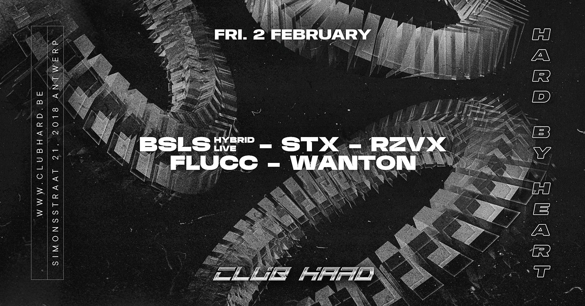 Club Hard W/ BSLS, RZVX, FLUCC, STX, Wanton - フライヤー裏