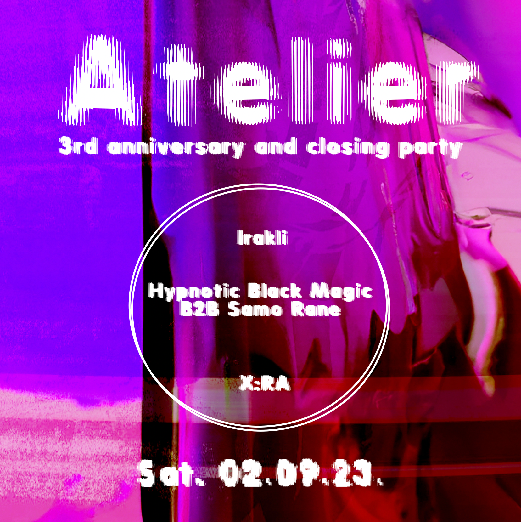 Atelier: 3rd Anniversary and Closing party - Página trasera
