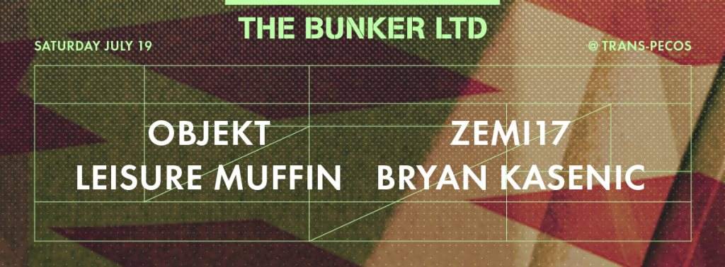The Bunker Limited with Objekt, Leisure Muffin, Zemi17 - Página frontal