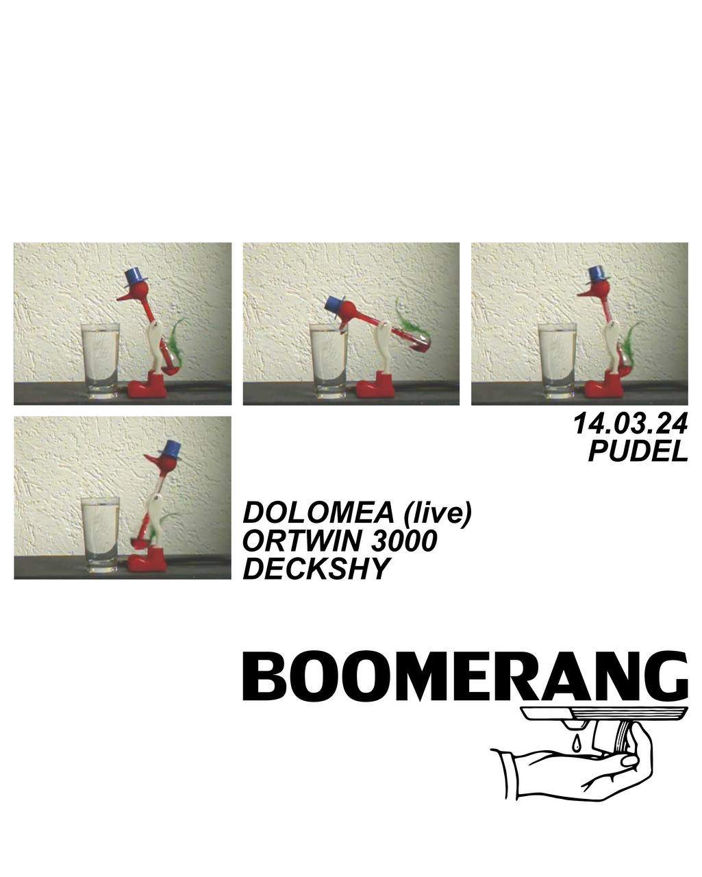 Boomerang w/ Dolomea, Ortwin 3000 and Deckshy - フライヤー表