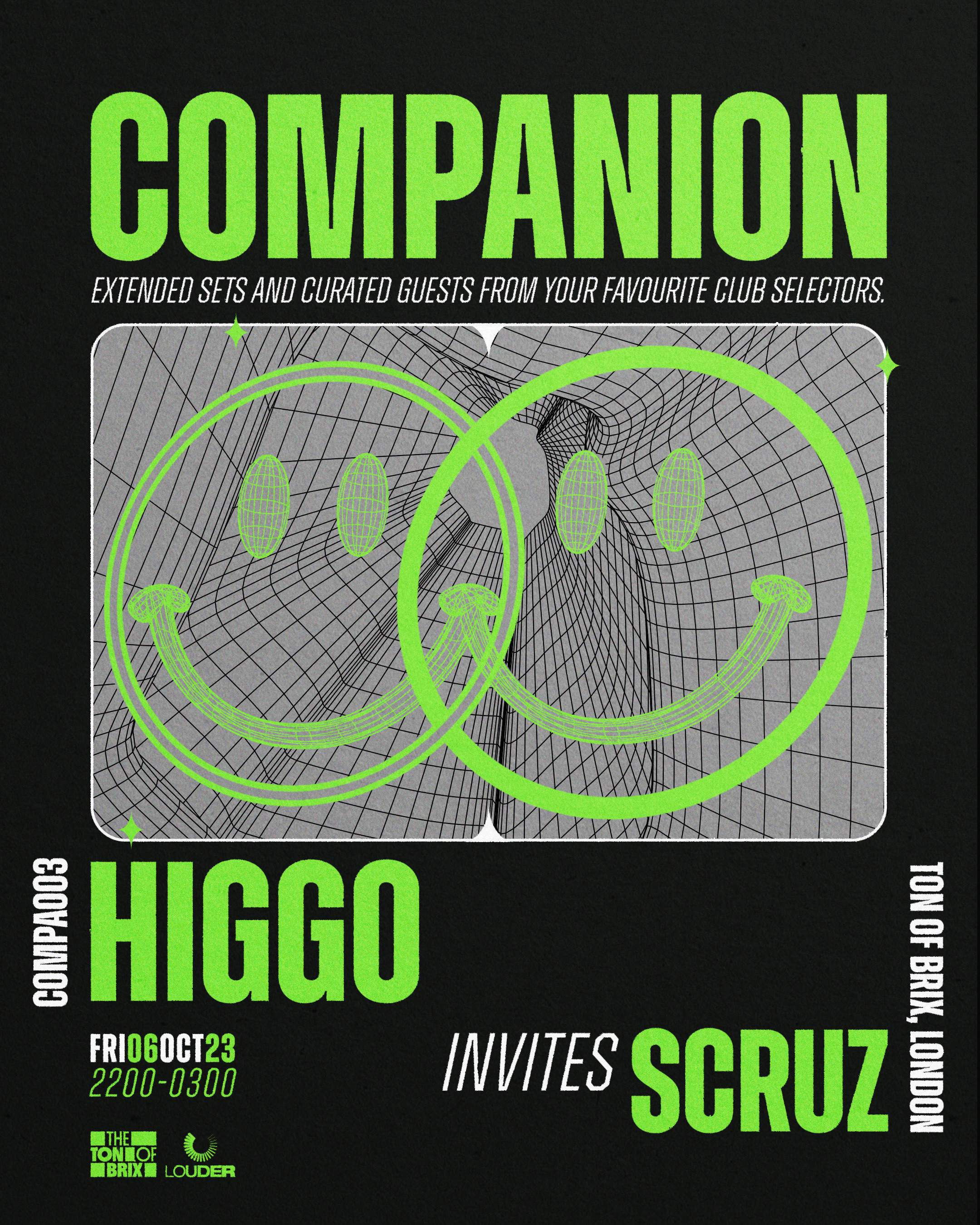 COMPA003: Higgo & Scruz - フライヤー表
