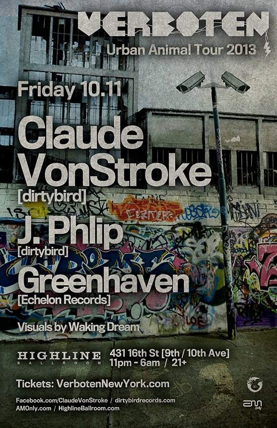Verboten presents Claude Vonstroke / J. Phlip / Greenhaven DJs - Página trasera
