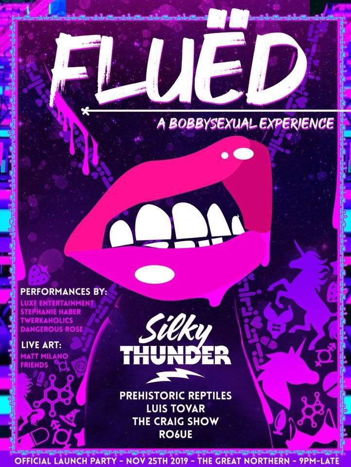 Fluëd - Official Launch Party with Silky Thunder - Página frontal