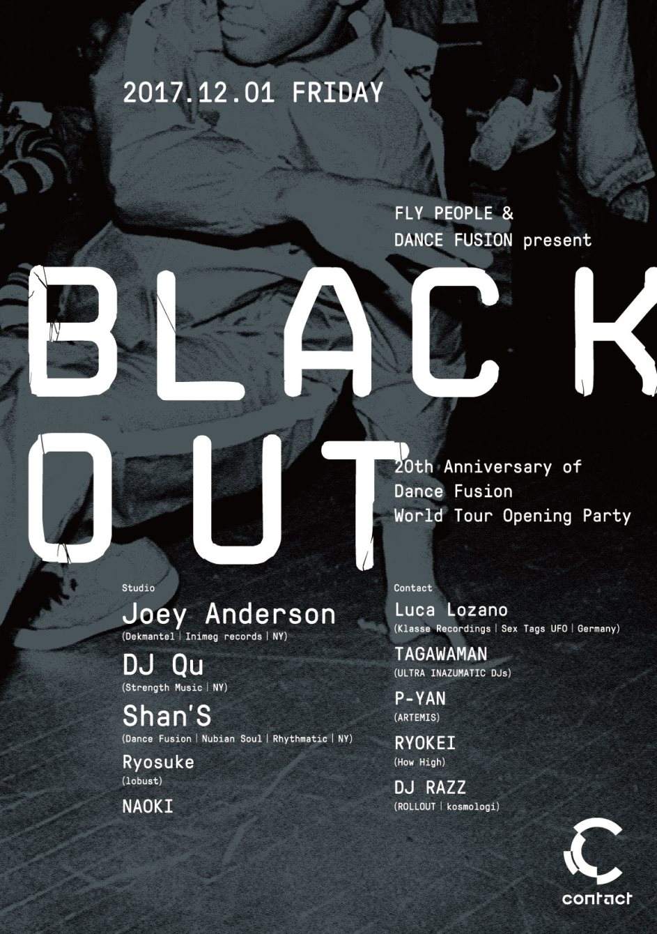 FLY People & Dance Fusion present “BLACK OUT” - フライヤー表