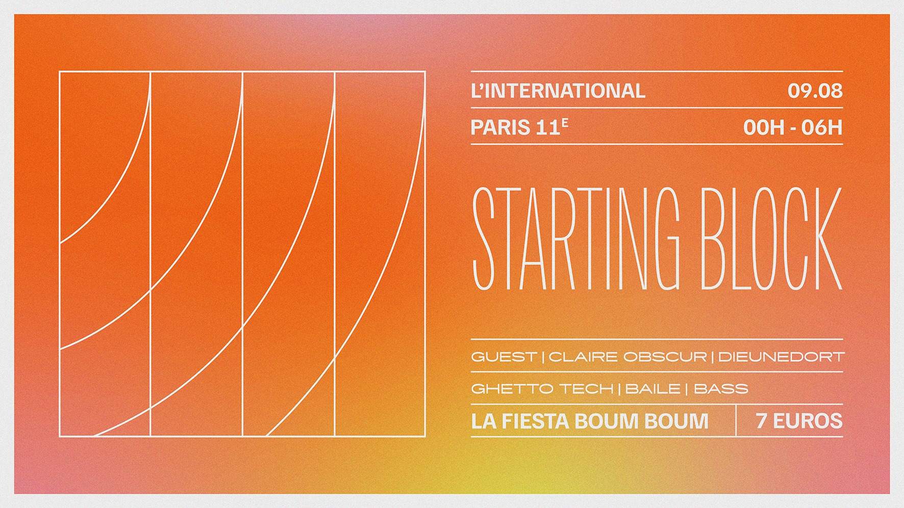 STARTING BLOCK - LA FIESTA BOUM BOUM at LInternational, Paris STARTING BLOCK - LA FIESTA BOUM BOUM at LInternational, Paris ⟋ RA