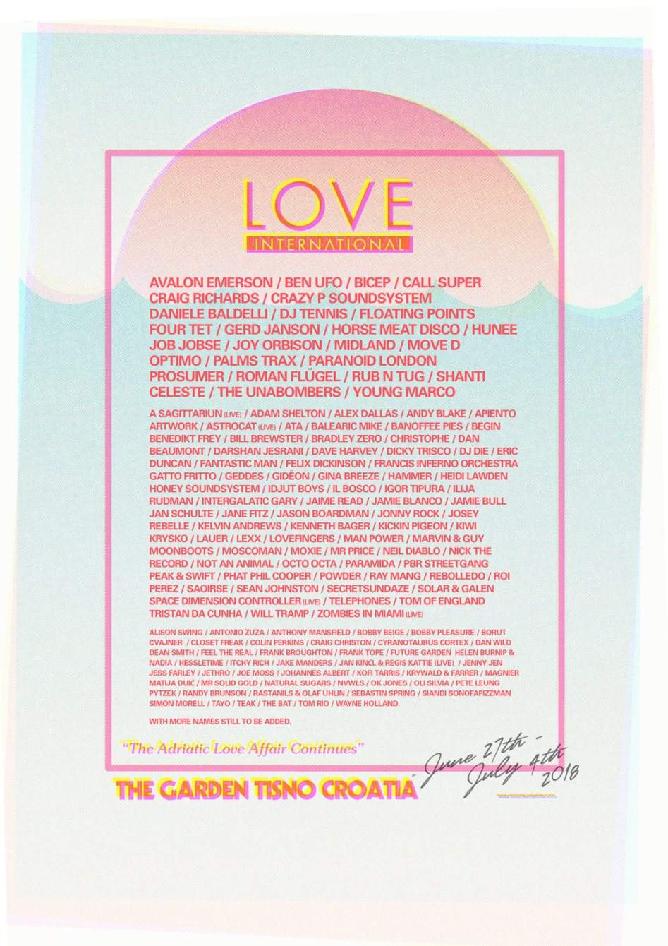 Love International 2018 - フライヤー表