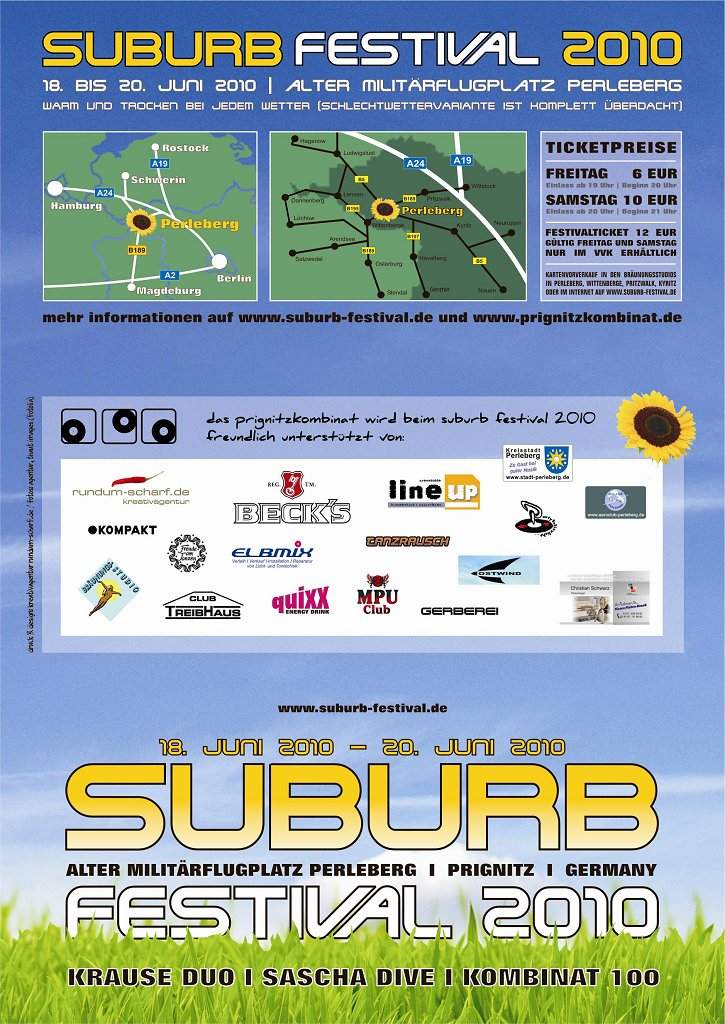 Suburb Festival 2010 - フライヤー裏