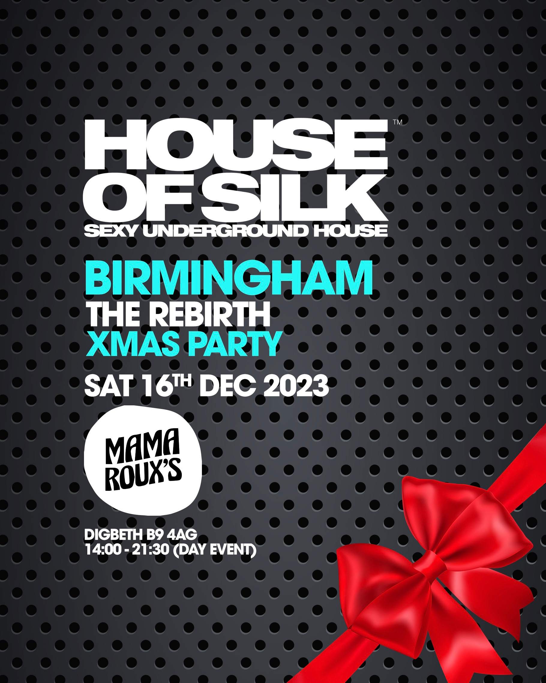 House of Silk - Birmingham Rebirth & Xmas Party (Day Event) - フライヤー表