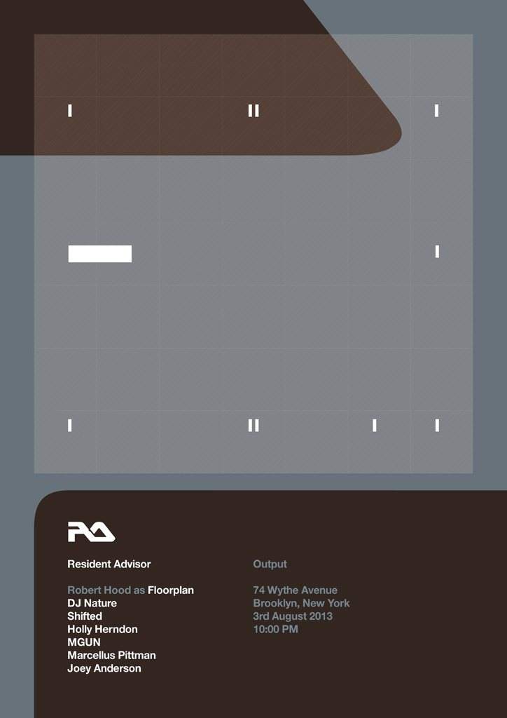 Resident Advisor feat. Robert Hood as Floorplan, DJ Nature, Holly Herndon - Página frontal