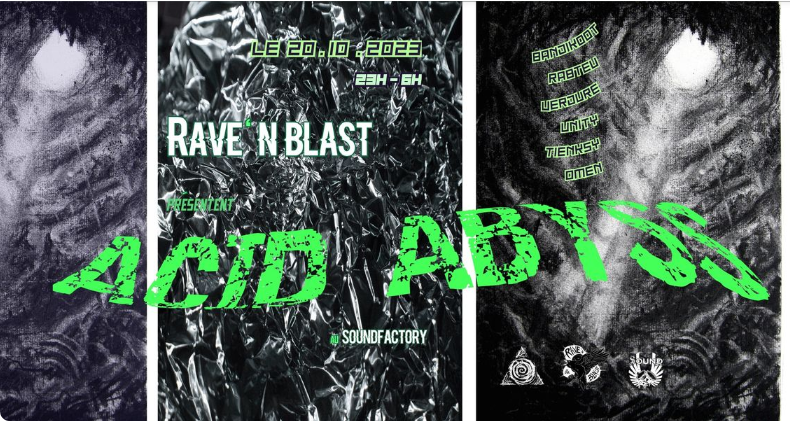 Acid Abyss - Rave'n Blast Sound System - フライヤー表