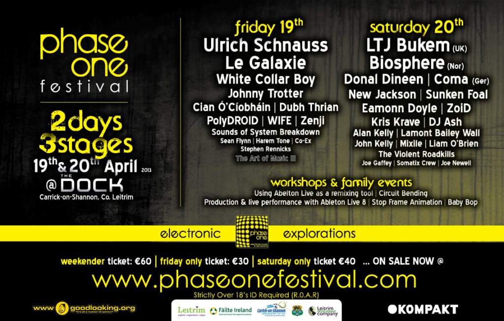 Phase One Electronic Music and Arts Festival - フライヤー表