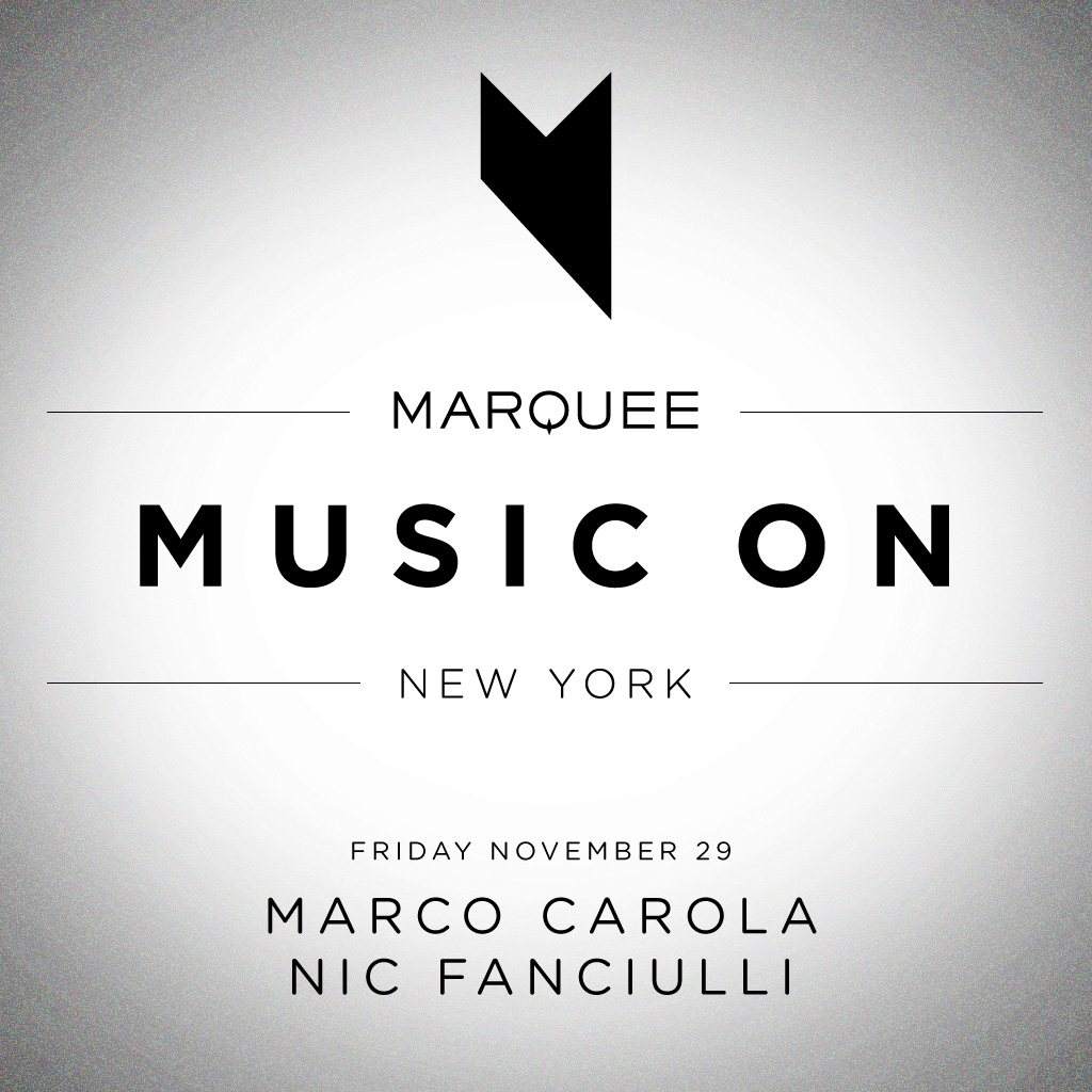 Music On New York - Marco Carola with Nic Fanciulli - Página frontal