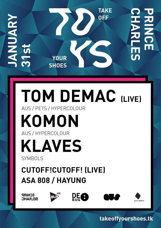Toys with Tom Demac (Live), Komon & Klaves - フライヤー表