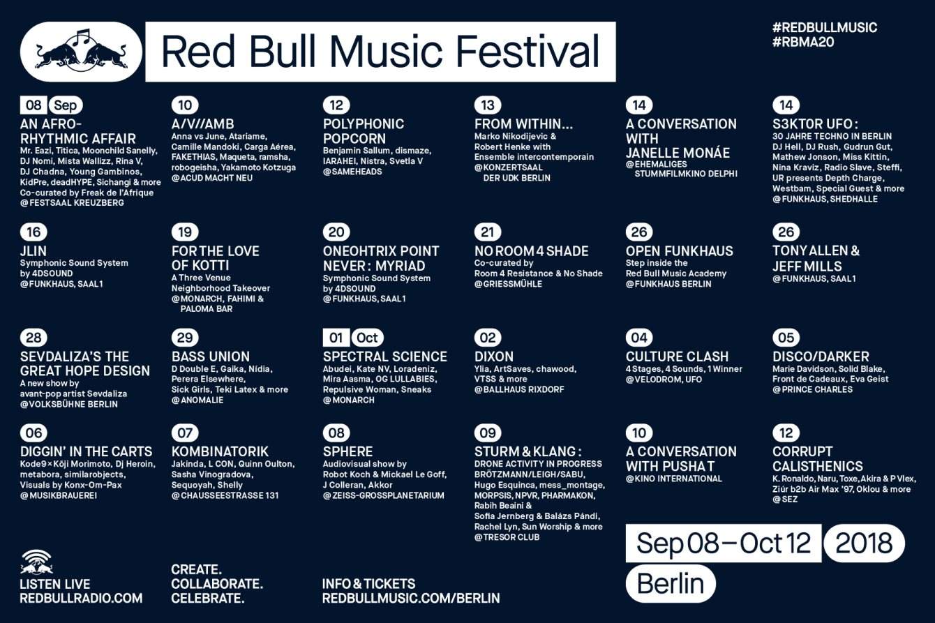Red Bull Music Festival Berlin: Culture Clash - フライヤー裏