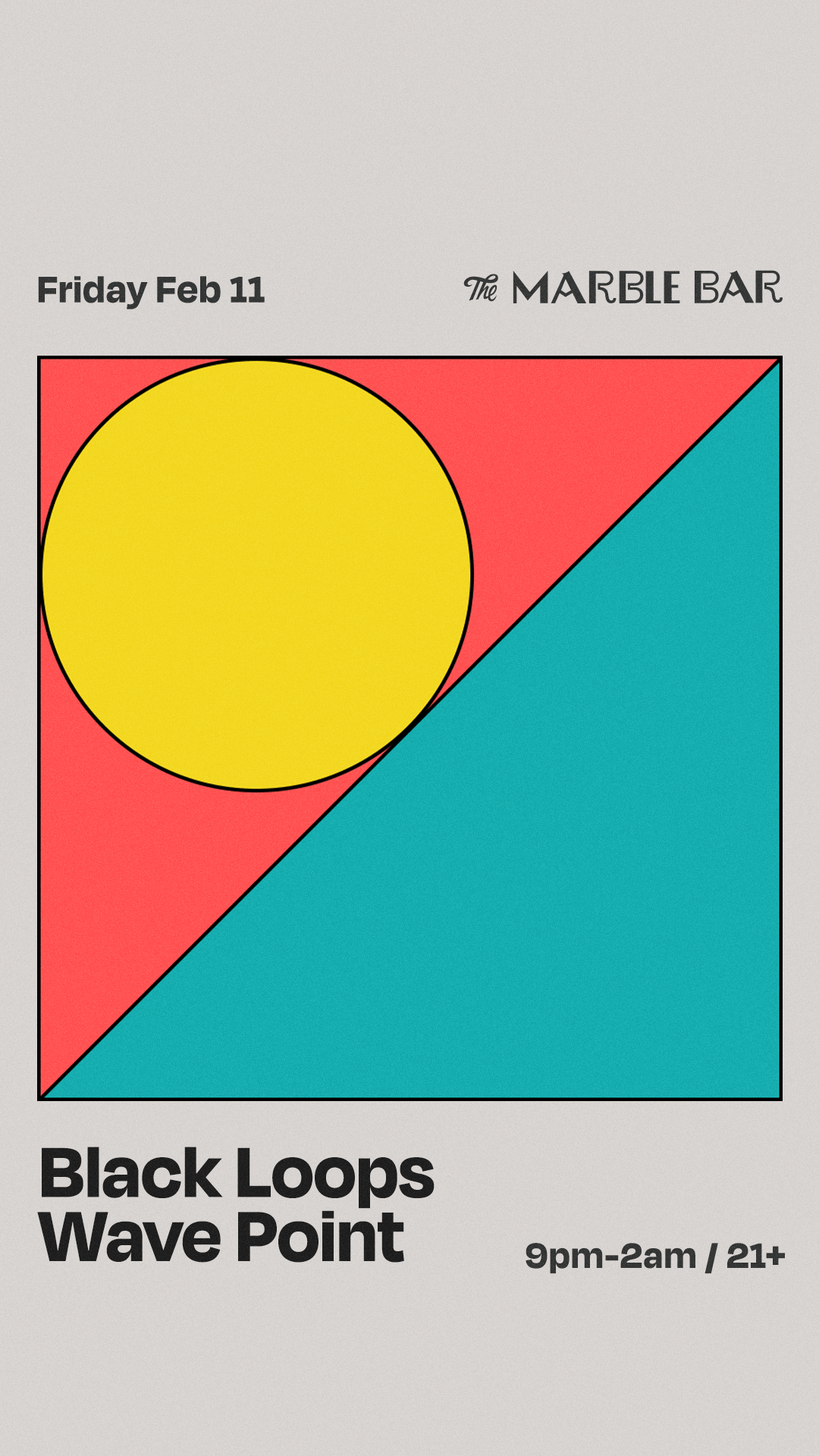 Marble Bar presents Black Loops / Wave Point at Marble Bar, Detroit