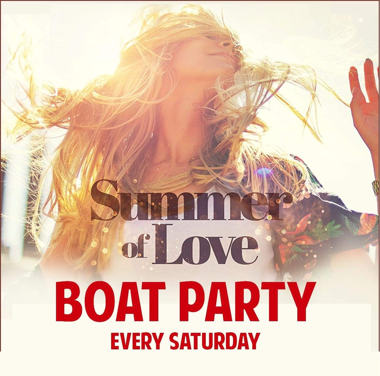 Summer of Love - London party boat + free after party - フライヤー表