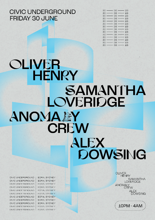Oliver Henry at Civic with Samantha Loveridge, Anomaly Crew & Alex Dowsing - Página trasera