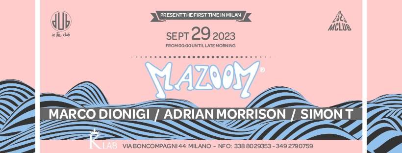 Mazoom goes To Milano - フライヤー表
