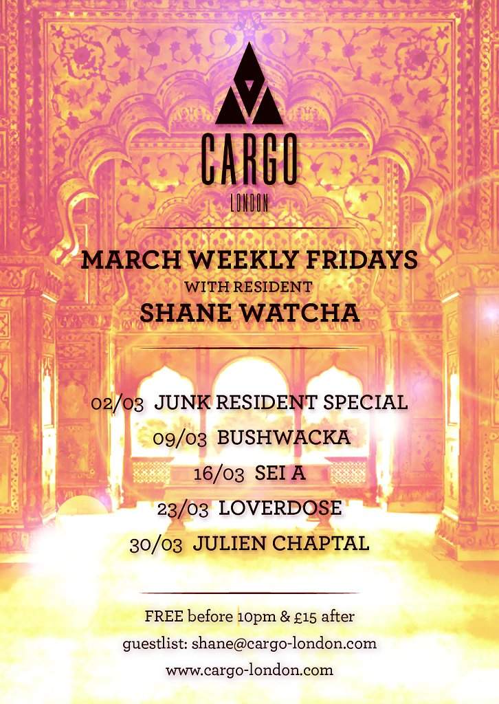 Weekly Fridays with Shane Watcha & Special Guest Loverdose - Página frontal