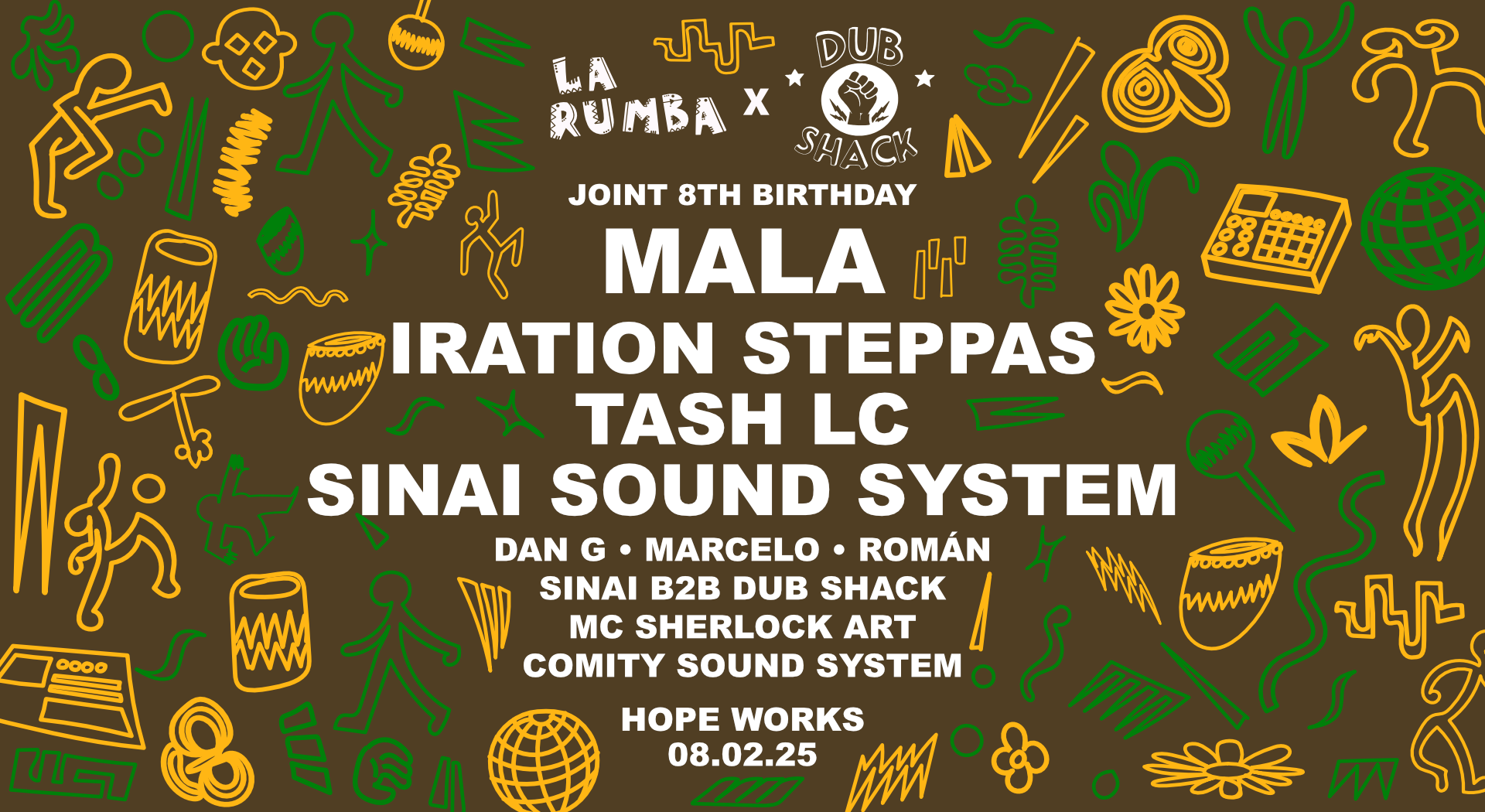 La Rumba x Dub Shack 8th Birthday: Mala, Iration Steppas, Tash LC ...
