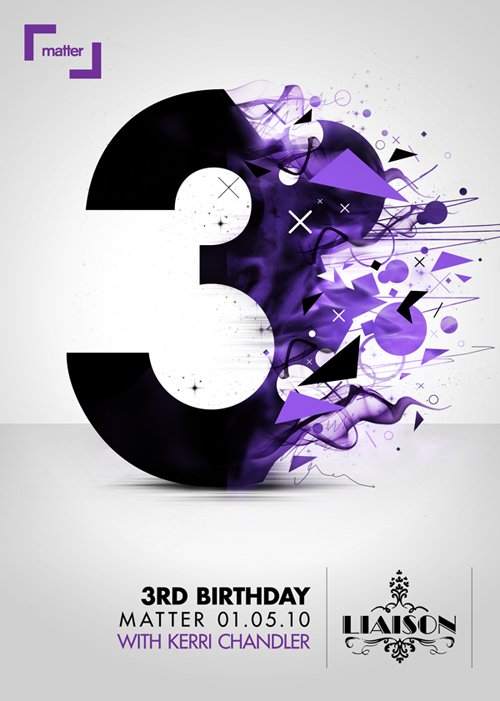 Liaison 3rd Birthday / feat Kerri Chandler, Michel Cleis, Martinez, Spencer Parker - フライヤー表