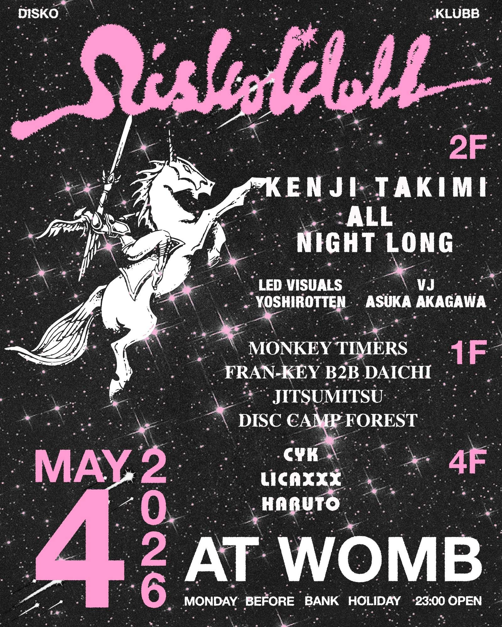 DISKO KLUBB at WOMB, Tokyo