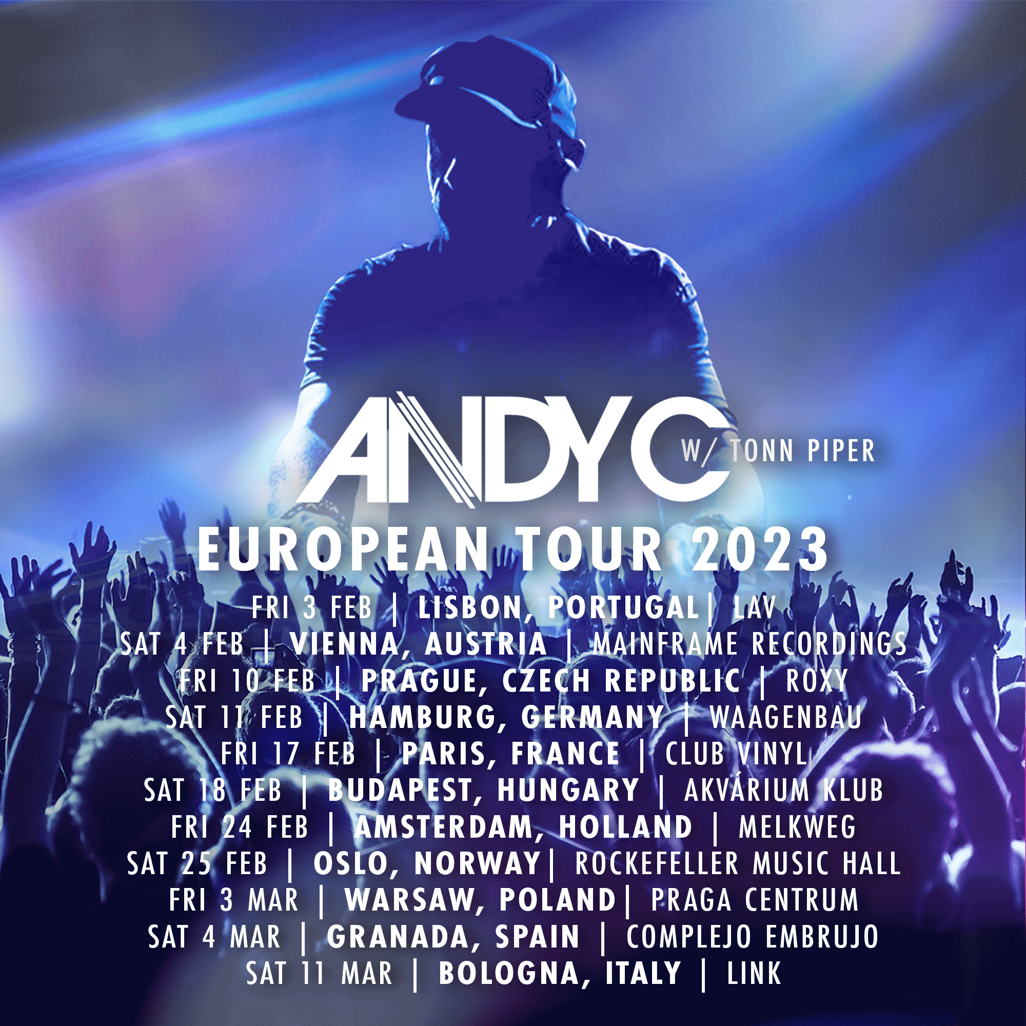 ANDY C European Tour 2023 Hamburg at Waagenbau, Hamburg