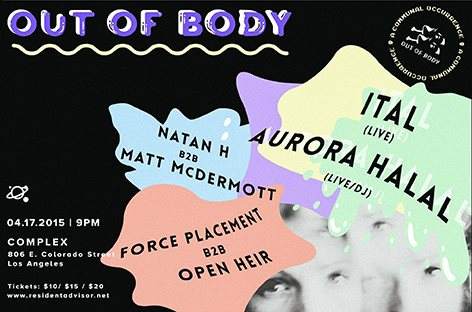 Out of Body: Ital + Aurora Halal - フライヤー表