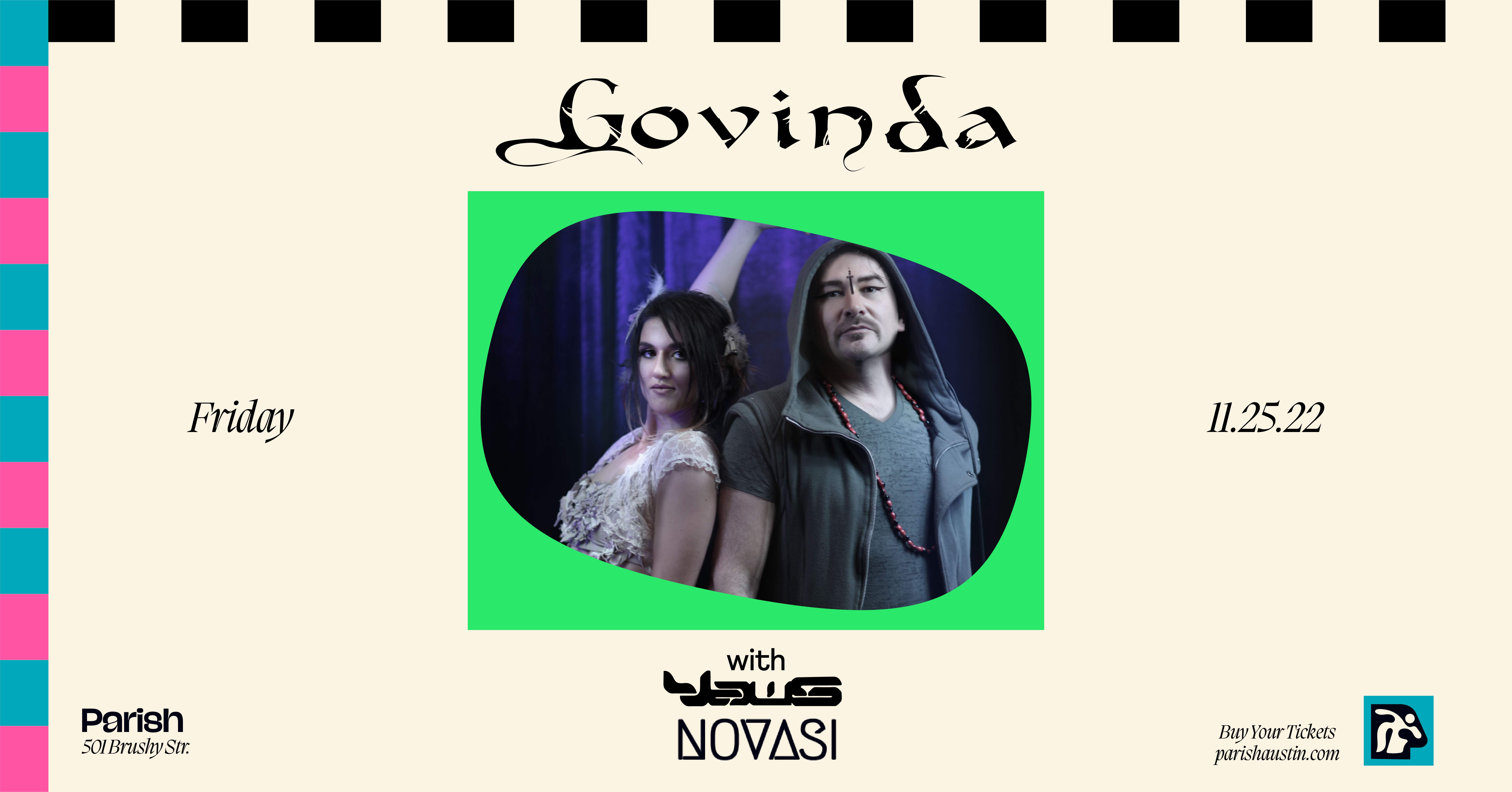 Govinda, Yaws and Novasi - Página frontal