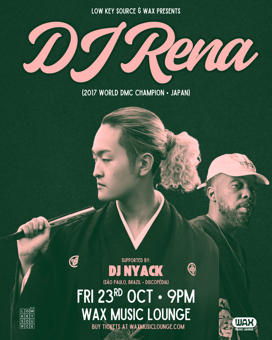 DJ RENA (Japan) + Dj Nyack (Brazil) at Wax Music Lounge, Melbourne