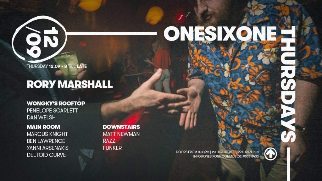 Rory Marshall & Marcus Knight - OneSixOne Thursdays - フライヤー表