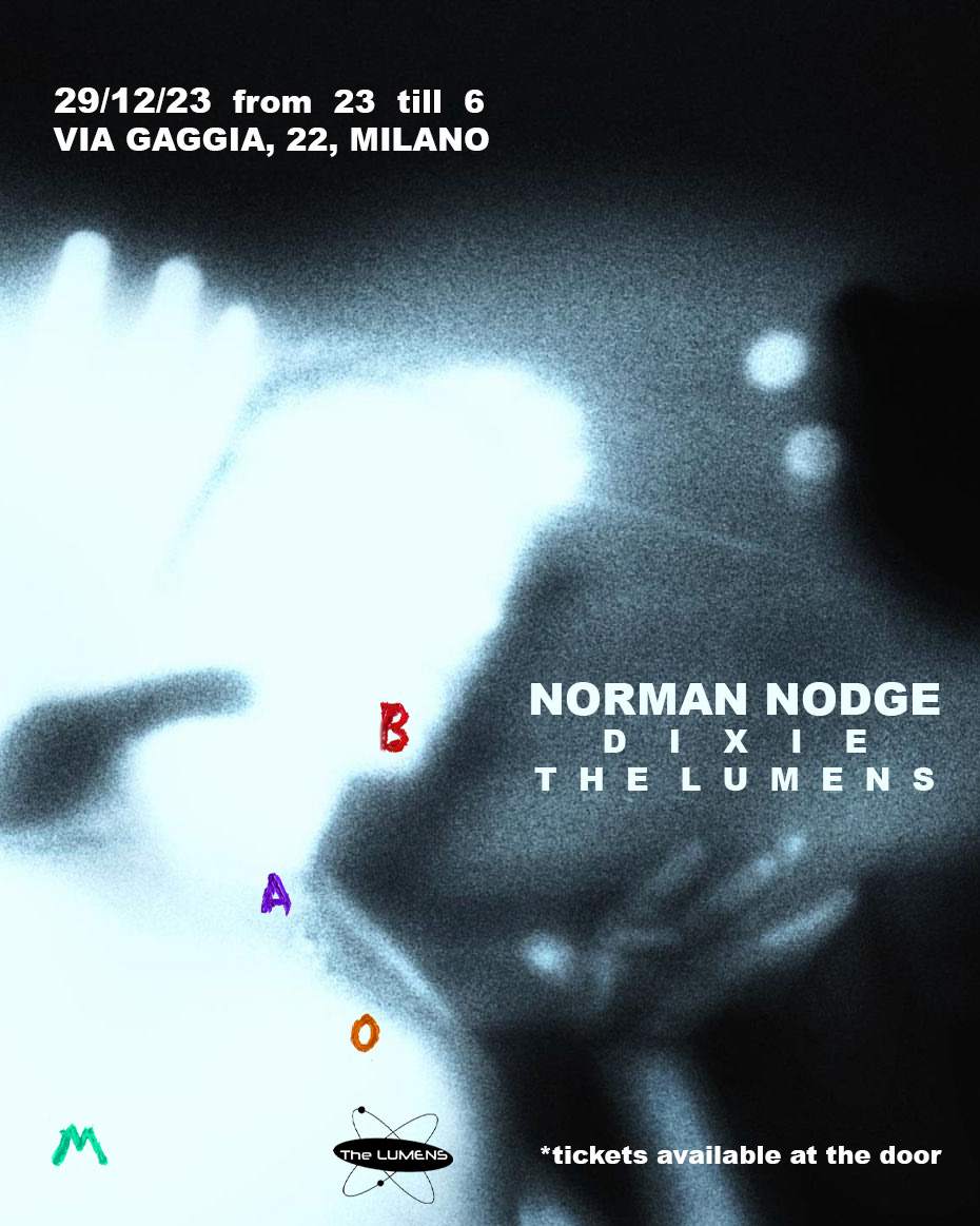 MOAB & THE LUMENS @via Gaggia 22, w// Norman Nodge, Dixie - Página frontal