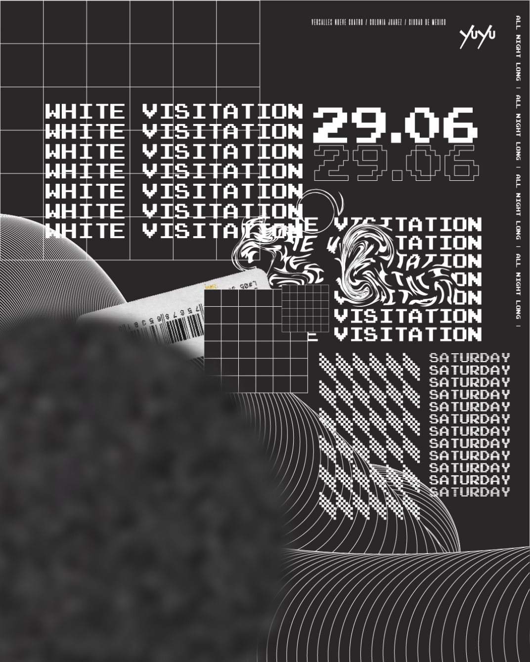 White Visitation (All Night Long) - フライヤー表