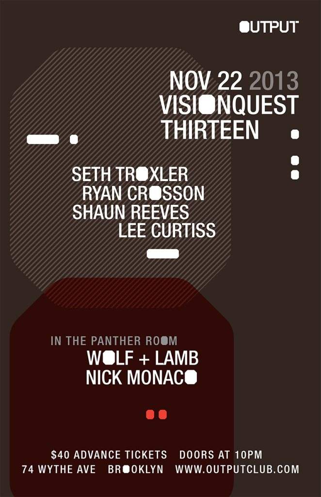Visionquest 13 Seth Troxler/ Ryan Crosson/ Shaun Reeves/ Lee Curtiss/ Wolf+Lamb/ Nick Monaco - Página frontal